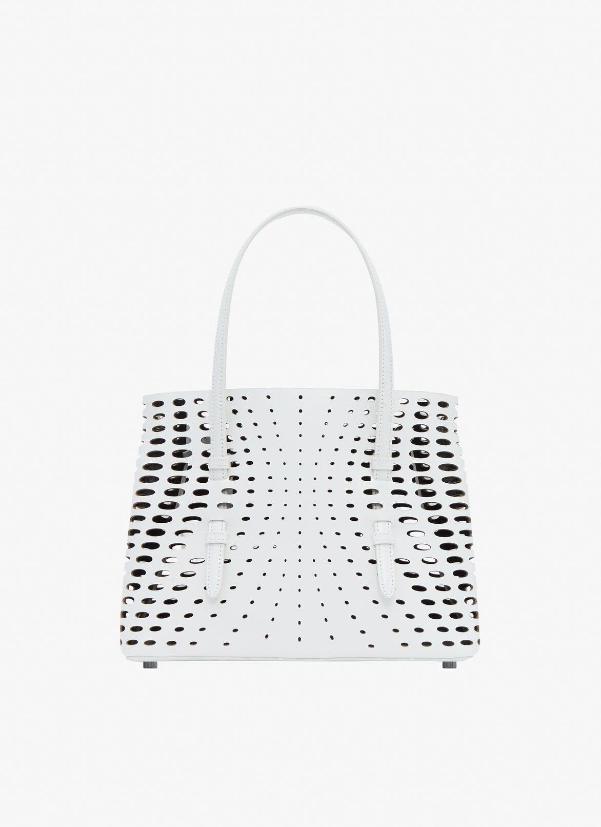 Mina 25 bag in optical perfo lux calfskin ALAÏA OPTIC WHITE MINA 25 BAG IN OPTICAL PERFO LUX CALFSKIN